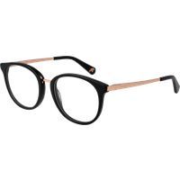 Klassische runde Brille Schwarz und Gold