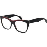 Cat-Eye Brille in Schwarz und Rot
