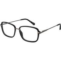 Rechteckige Vollrandbrille in Schwarz