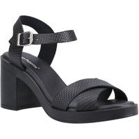 Hush Puppies Georgia Damen Sandalen Aus Schwarzem/Schlangenleder