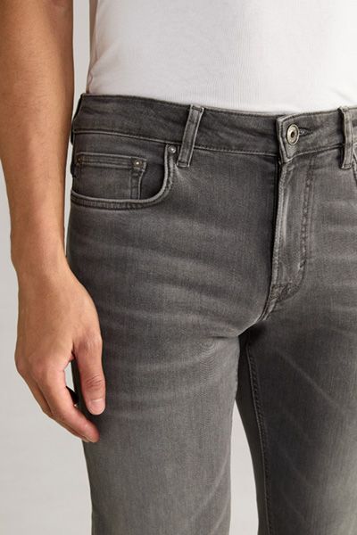 Re-Flex Mitch Jeans in Grau Stretch Denim Five-Pocket-Stil