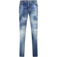 Destroyed Slim-Fit Jeanshose aus Denim