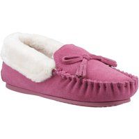 Hush Puppies Agnes Wildleder Damen Hausschuhe in Pink