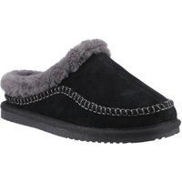Hush Puppies Anika Wildleder Damen Schwarz Hausschuhe
