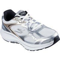 Skechers GO RUN Consistent 2.0 Volt Damen Sneaker Aus Leder In Weiß/silber/schwarz