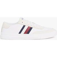Leder Sneaker Low Top mit Streifen