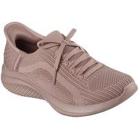 Skechers Ultra Flex 3.0 Pure Color Dunkelbraune Damensneaker Aus Textil
