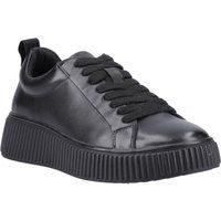 Hush Puppies Harlow Damen Sneaker aus schwarzem Leder
