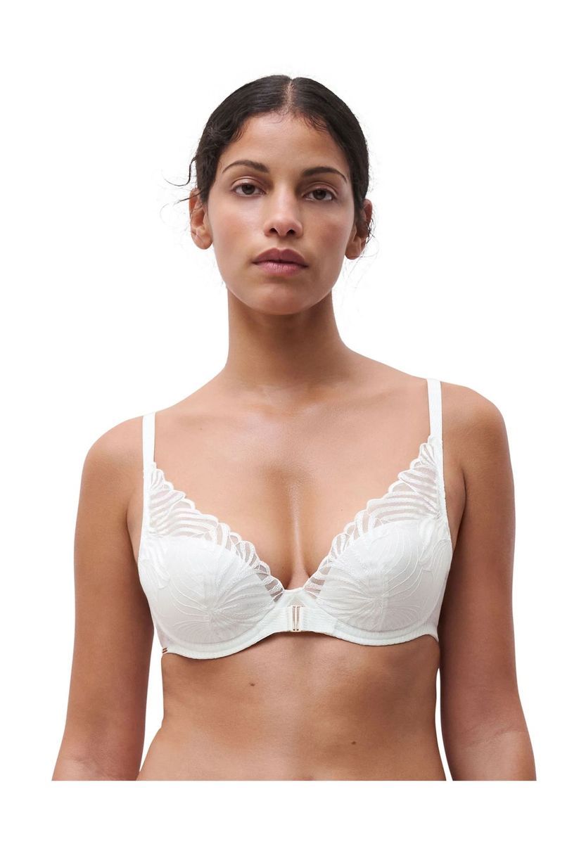 BH mit Bügel, Blumenstickerei und Spitze