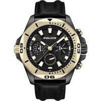 Herrenuhr Schwarz und Gold mit Multifunktion