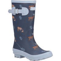 Cotswold Woodland JNR Gummistiefel für Mädchen mit Reh-Motiv