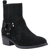 Hush Puppies Iria Damen Wildleder Schwarze Stiefeletten mit Absatz