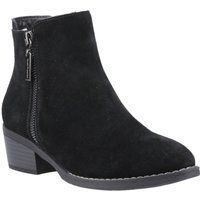 Hush Puppies Ingrid Damen Wildleder Schwarze Stiefeletten mit Absatz