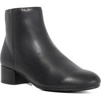 Dune Pippie Damen Stiefeletten Aus Schwarzem Leder Mit Absatz