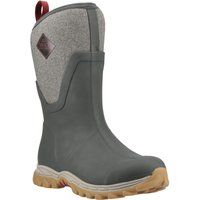 Muck Boots Arctic Sport II Mid Damen Winterstiefel aus Gummi in Olivgrün/Heringsgrätmuster