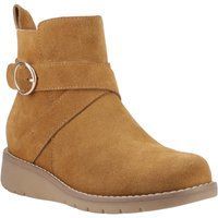 Hush Puppies Lyra Damen Winterstiefeletten aus Veloursleder in Tan