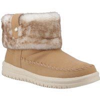 HEYDUDE Camden Cuff Classic Cozy Polyester Damen Winter Stiefeletten in Cognac