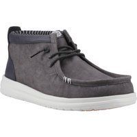 HEYDUDE Wally Mid GripR Baumwoll-Herren Stiefeletten Schwarz Austern/Schwarz