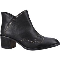 Hush Puppies Waverly Damen Schwarze Lederstiefel