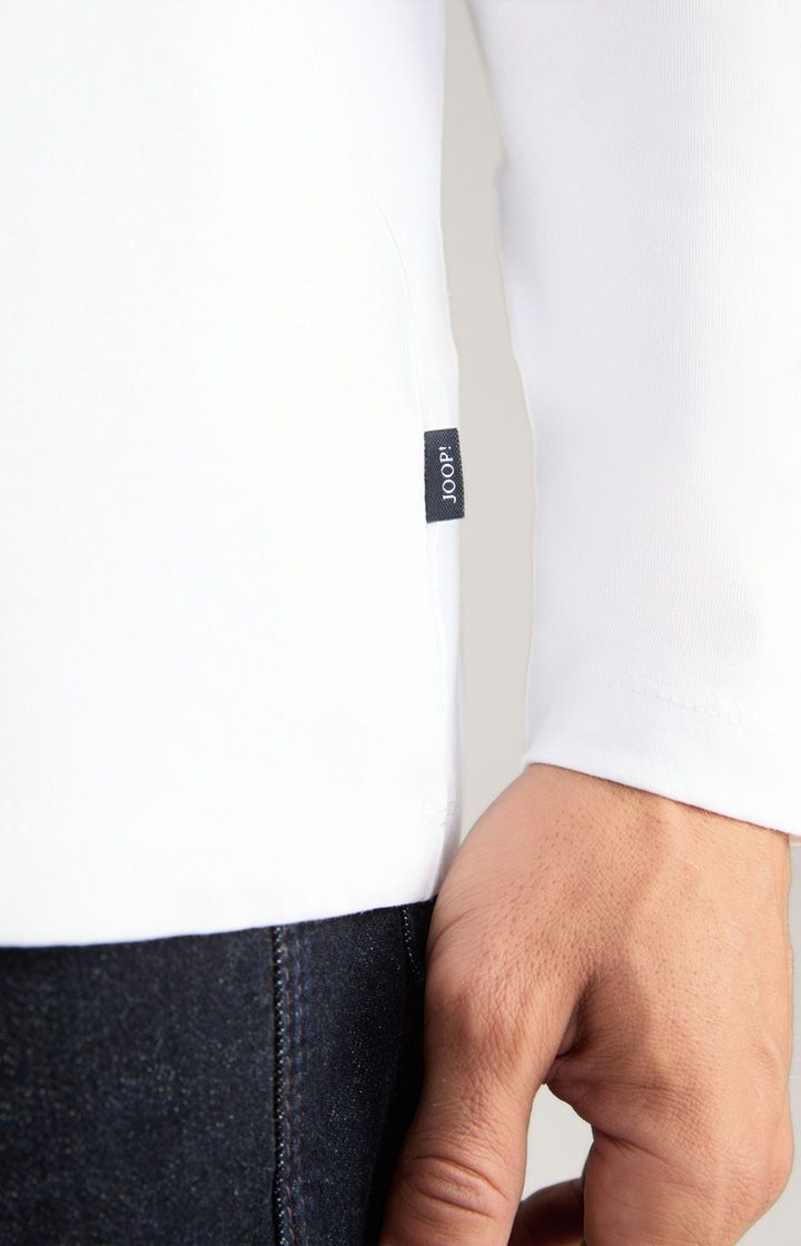 Klassisches einfarbiges Baumwoll Langarmshirt