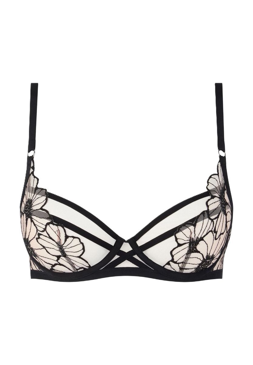 Balconette-BH mit Blumenstickerei und Bügel