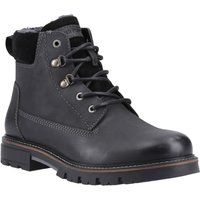 Hush Puppies Pier Herren Schwarze Leder Knöchelstiefel