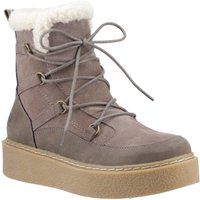 Hush Puppies Bronte Wildleder Damen Taupe Winter Stiefel bis zur Mittelkalf
