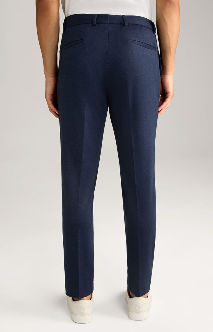 Alberto Bird marineblaue Jersey-Anzughose mit Bundfalten