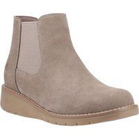 Hush Puppies Leonie Wildleder Damen Taupe Flache Chelsea-Stiefel