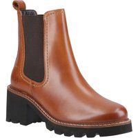 Hush Puppies Gaia Leder Damen Tan Absatz Chelsea Boots