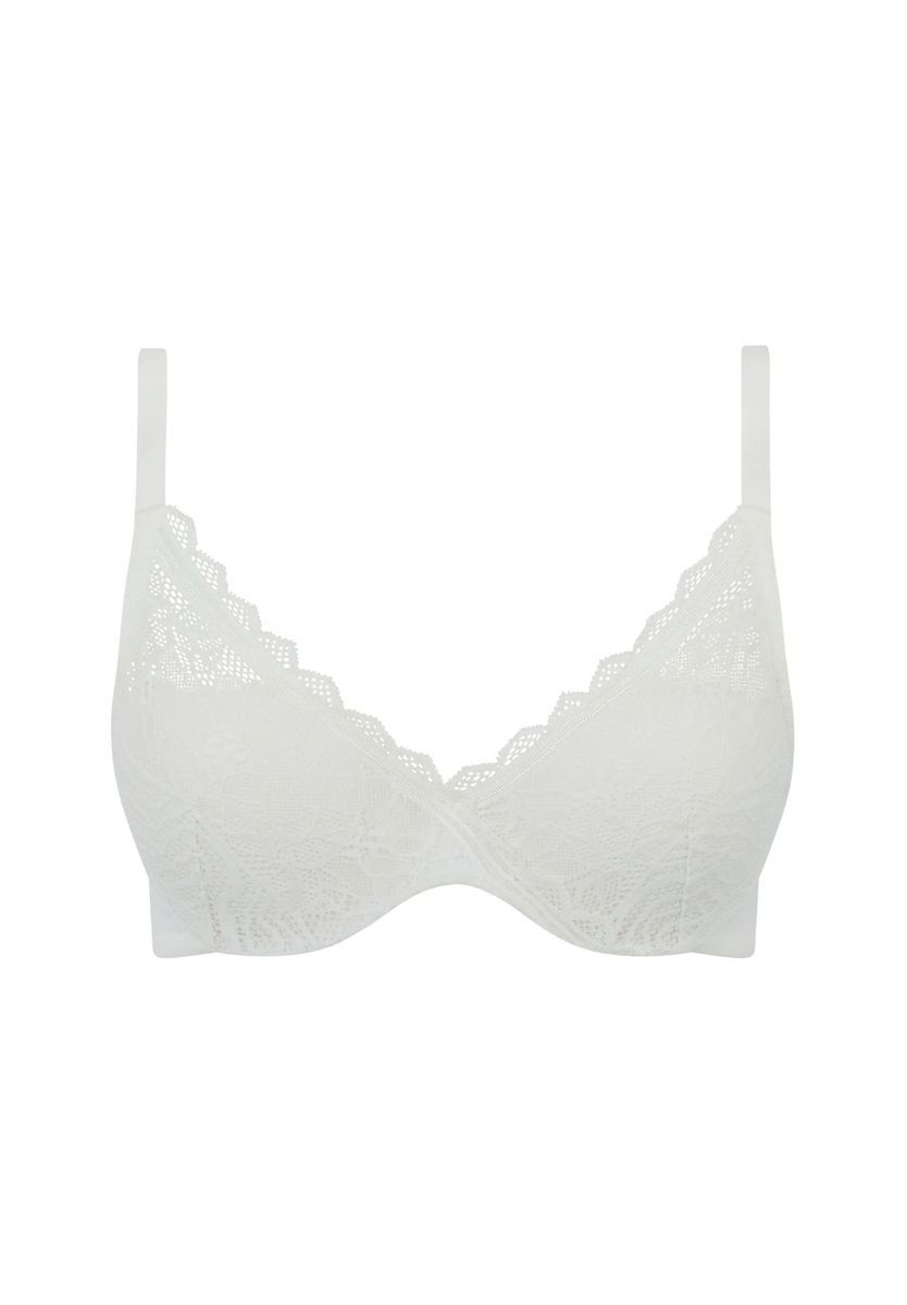 Nahtloser T-Shirt-BH mit floraler Spitze