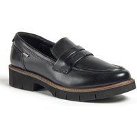 Pod Kaltin Damen Schwarze Lederloafer