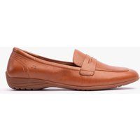 Klassischer Penny Loafer aus Leder in Tan