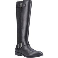 Hush Puppies Daphne Leder Damenschuhe schwarze Stiefel
