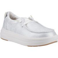 HEYDUDE Wendy Nova Shimmer Polyester Damen Schneewittchen Mokassinschuhe