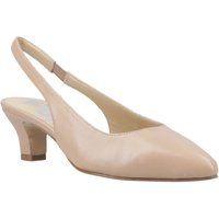 Hush Puppies Nahla Leder Damen Nude Spitz Slingback Schuhe