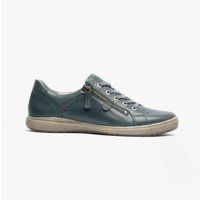 Leder-Schnürsneaker mit Reißverschluss