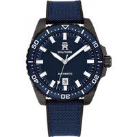 Automatische Herrenuhr mit blauem Zifferblatt