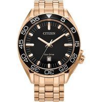 Herren Armbanduhr mit Roségold-Ton