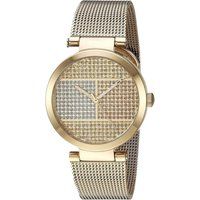 Elegante goldene Mesh-Armbanduhr