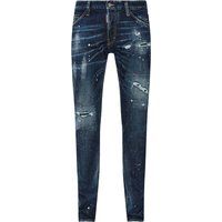 Skinny-Fit-Jeans im Used-Look in dunkler Waschung