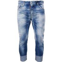 Distressed Blaue Denim Sailor Jeans