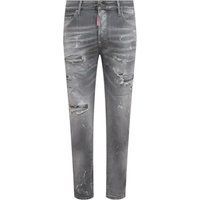 Graue Skaterjeans im Distressed-Look