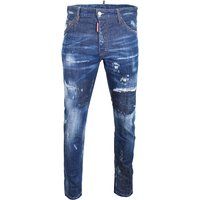 Distressed Slim-Fit Jeans mit Flicken
