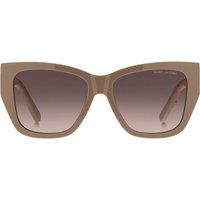 Braune übergroße quadratische Sonnenbrille