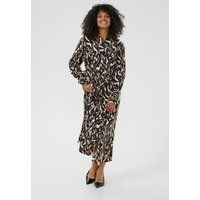 Bedrucktes Hemdkleid mit Bindegürtel