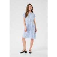 Kleid mit Paisley-Muster und Knopfleiste