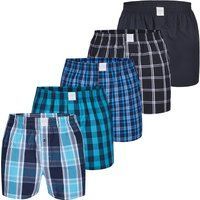 Klassische gewebte Baumwoll-Boxershorts Set