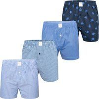 Klassische gewebte Baumwoll-Boxershorts 4er-Pack
