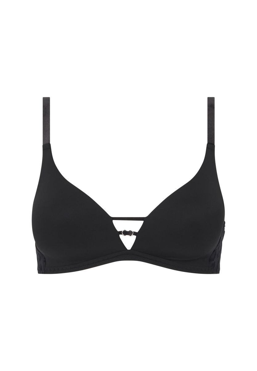 Schwarzer Bügel-BH mit Zierdetail